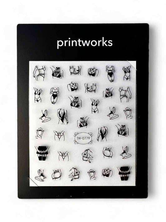 Dominate - Printworks Nail Stickers - A pack of easy-to-apply and remove nail stickers.