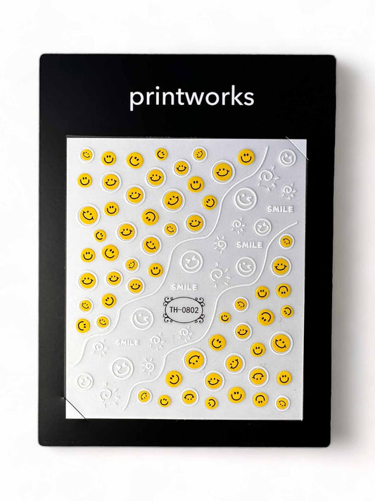 Smiley - Printworks Nail Stickers - A pack of easy-to-apply and remove nail stickers.